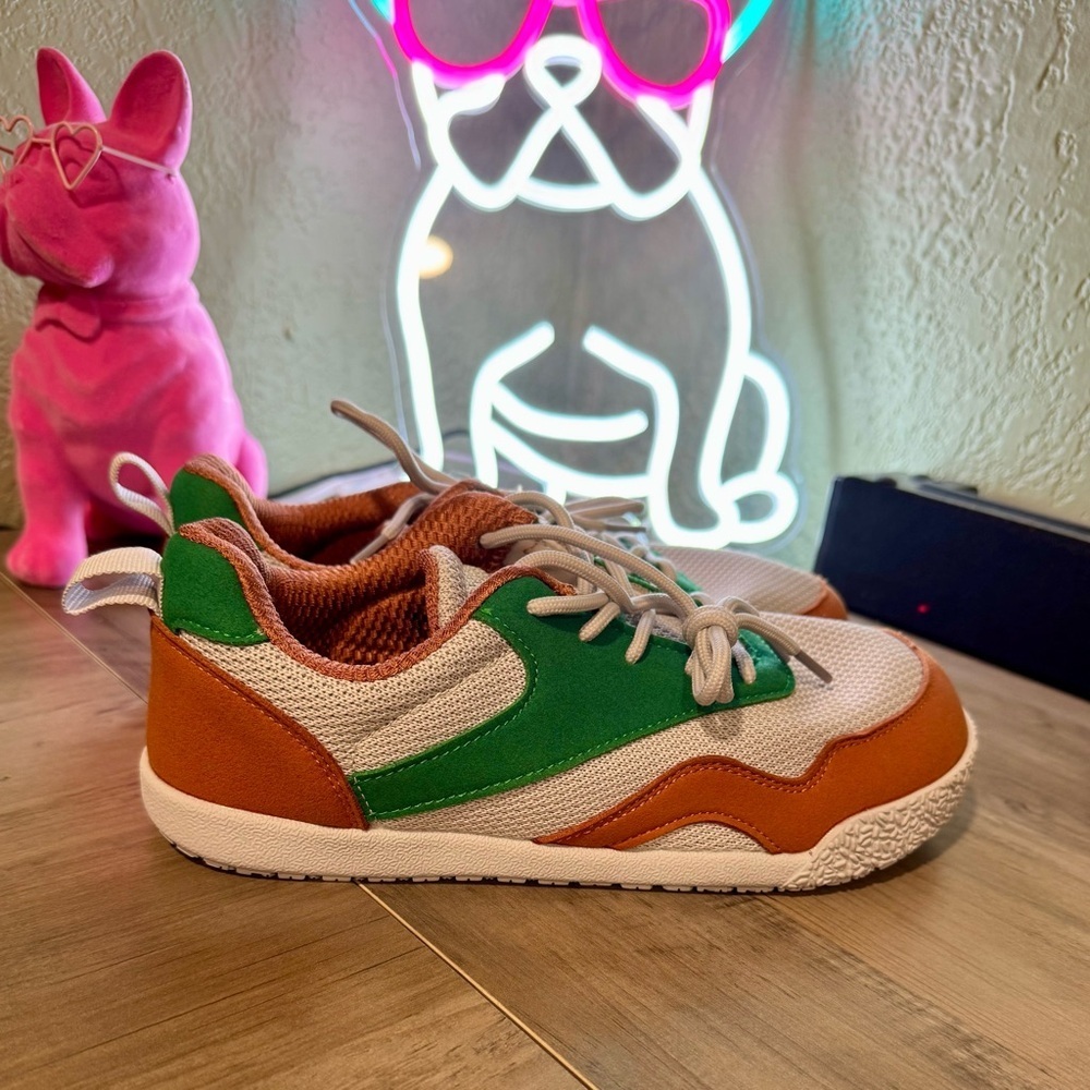 Women's Saguaro Athletic Sneakers in Green and Tan